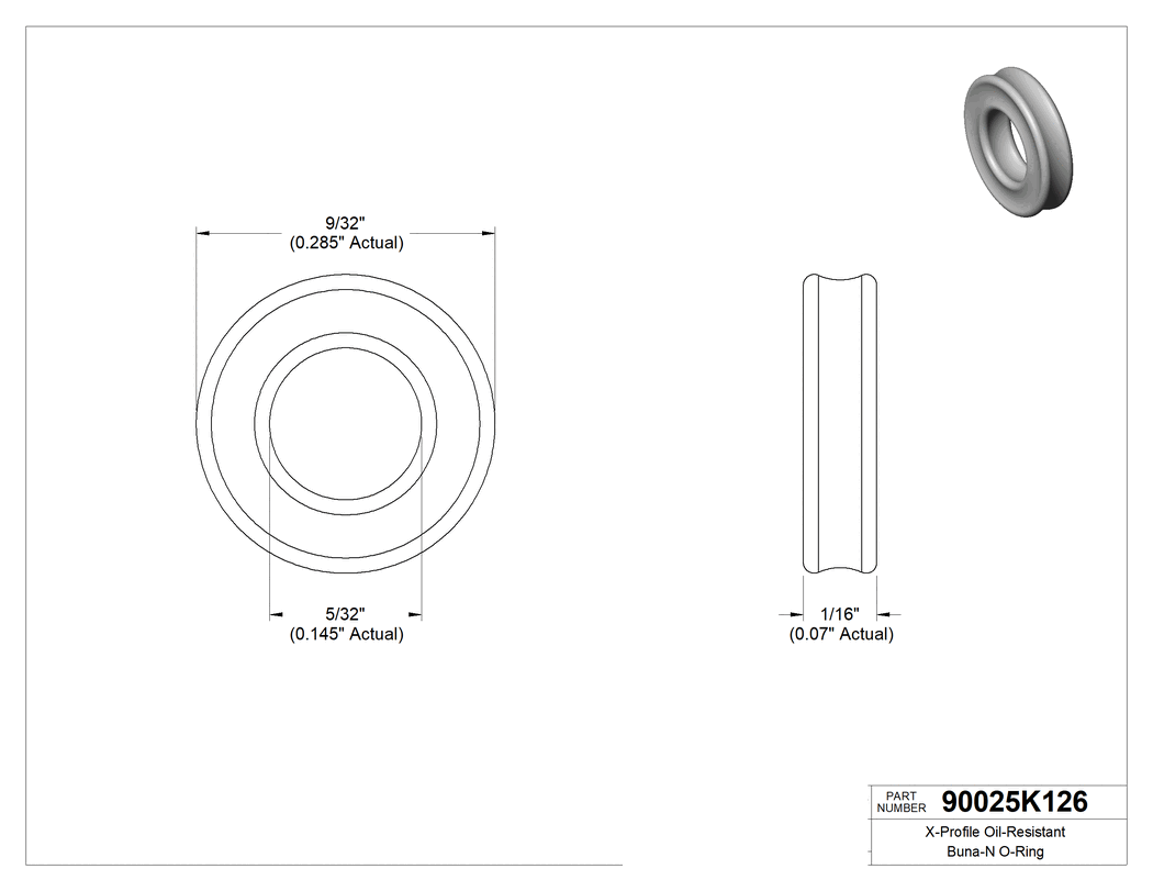 Technical drawing - 90025K126
